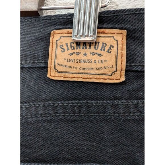 Signature Levi Super Flare Size 12 Black One Of A Kind Design Patchwork Jeans - Picture 8 of 8